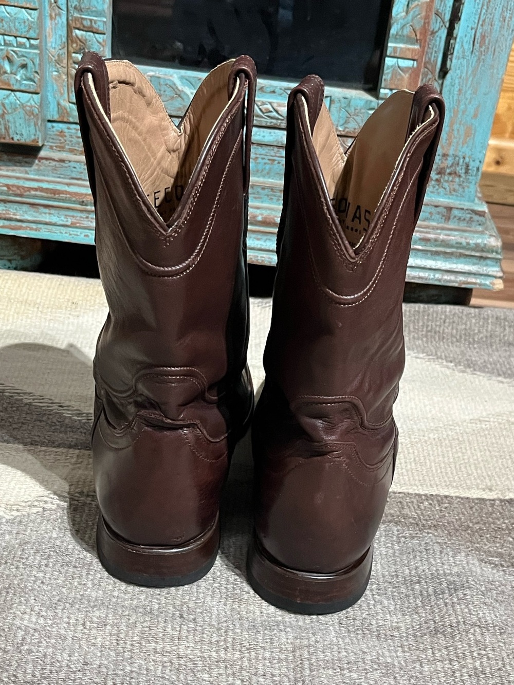 Tecovas The Earl Men’s Cafe Goat Brown Round Toe Roper Boots - Picture 5 of 11